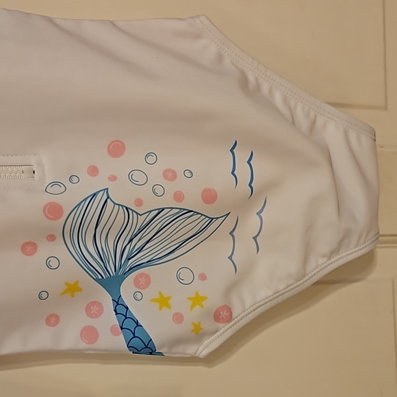 Flap Happy Mermaid UPF 50+ Charlie L/S Rash Guard Swimsuit, Girls Size 2 - Picture 5 of 7